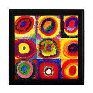Kandinsky Farbstudie Quadrate Squares Circles Art Keepsake Box