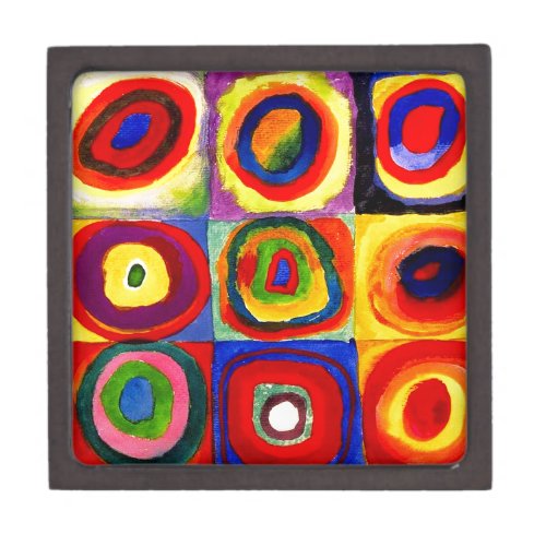Kandinsky Farbstudie Quadrate Squares Circles Art Keepsake Box