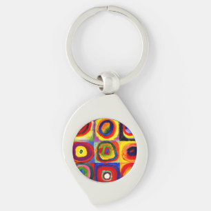 Kandinsky Farbstudie Quadrate Squares Circles Art Keychain