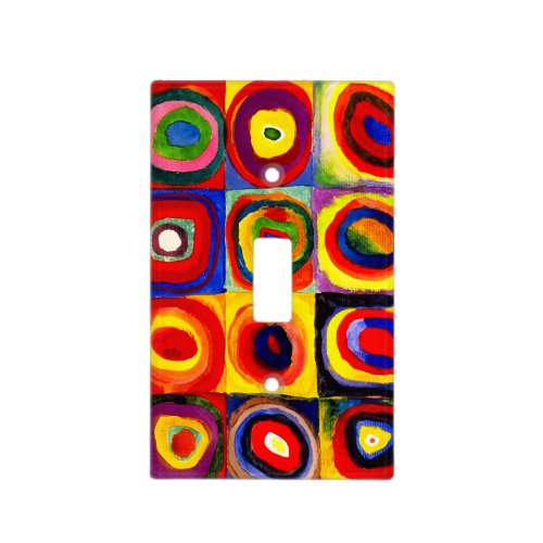 Kandinsky Farbstudie Quadrate Squares Circles Art Light Switch Cover