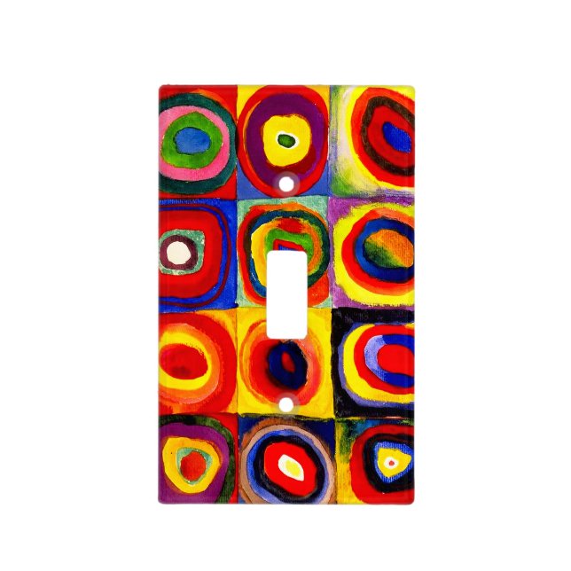 Kandinsky Farbstudie Quadrate Squares Circles Art  Light Switch Cover (Front)