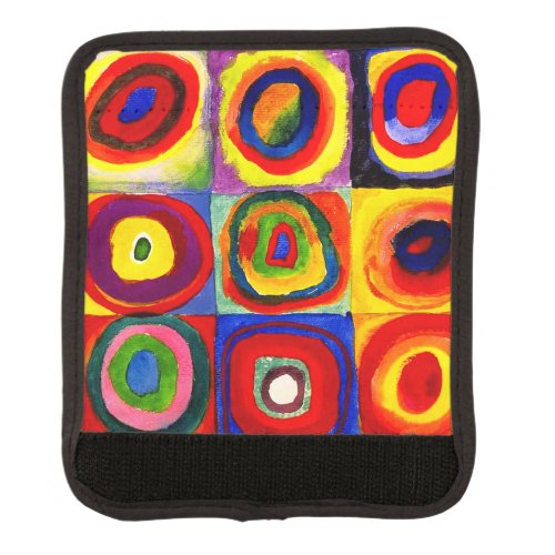 Kandinsky Farbstudie Quadrate Squares Circles Art Luggage Handle Wrap