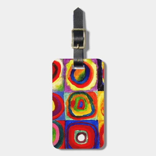 Kandinsky Farbstudie Quadrate Squares Circles Art Luggage Tag