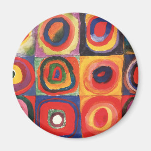 Kandinsky Farbstudie Quadrate Squares Circles Art Magnet
