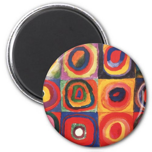 Kandinsky Farbstudie Quadrate Squares Circles Art Magnet