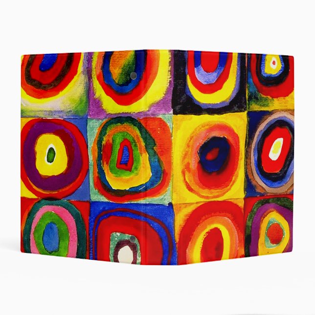 Kandinsky Farbstudie Quadrate Squares Circles Art  Mini Binder (Background)