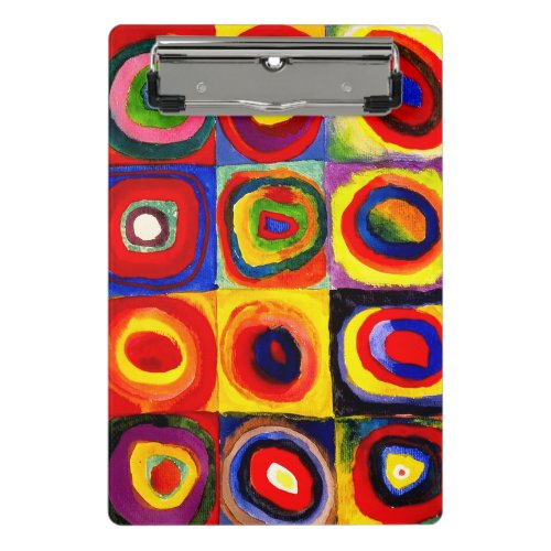 Kandinsky Farbstudie Quadrate Squares Circles Art Mini Clipboard