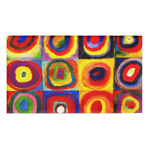 Kandinsky Farbstudie Quadrate Squares Circles Art Name Tag