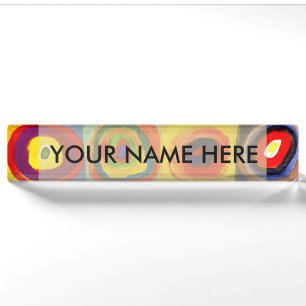 Kandinsky Farbstudie Quadrate Squares Circles Art Nameplate