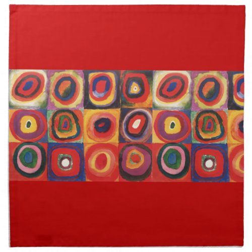 Kandinsky Farbstudie Quadrate Squares Circles Art Napkin