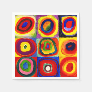 Kandinsky Farbstudie Quadrate Squares Circles Art Paper Napkins