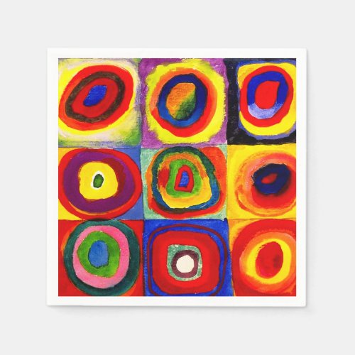 Kandinsky Farbstudie Quadrate Squares Circles Art Paper Napkins