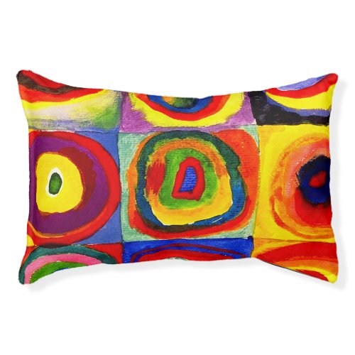 Kandinsky Farbstudie Quadrate Squares Circles Art Pet Bed