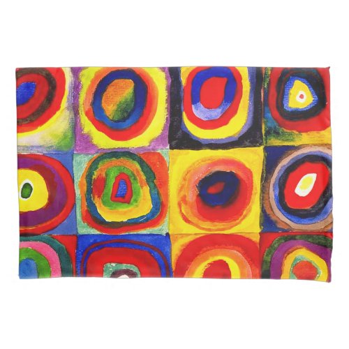 Kandinsky Farbstudie Quadrate Squares Circles Art Pillow Case