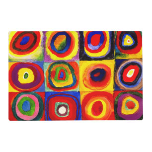 Kandinsky Farbstudie Quadrate Squares Circles Art Placemat