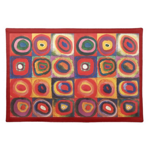 Kandinsky Farbstudie Quadrate Squares Circles Art Placemat