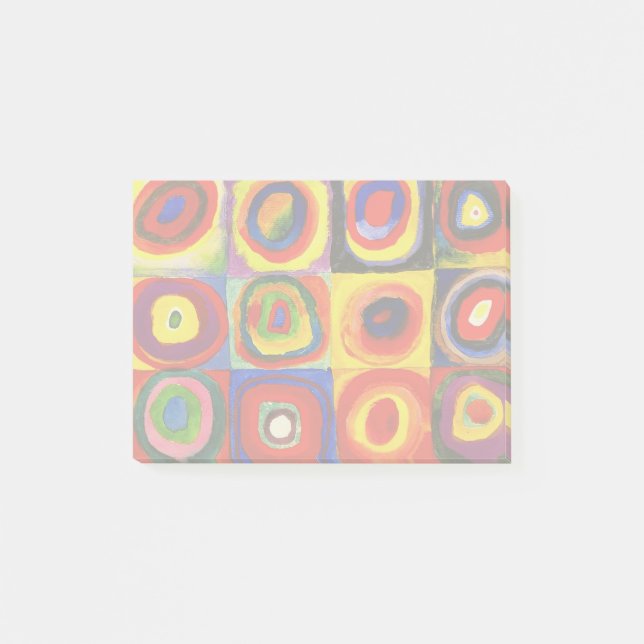 Kandinsky Farbstudie Quadrate Squares Circles Art  Post-it Notes (Front)