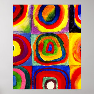 Kandinsky Farbstudie Quadrate Squares Circles Art Poster