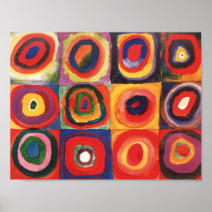 Kandinsky Farbstudie Quadrate Squares Circles Art Poster