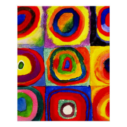 Kandinsky Farbstudie Quadrate Squares Circles Art Poster
