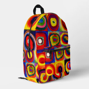 Kandinsky Farbstudie Quadrate Squares Circles Art Printed Backpack