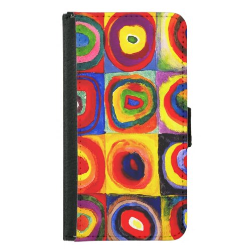 Kandinsky Farbstudie Quadrate Squares Circles Art Wallet Phone Case For Samsung Galaxy S5