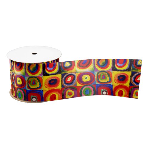 Kandinsky Farbstudie Quadrate Squares Circles Art Satin Ribbon