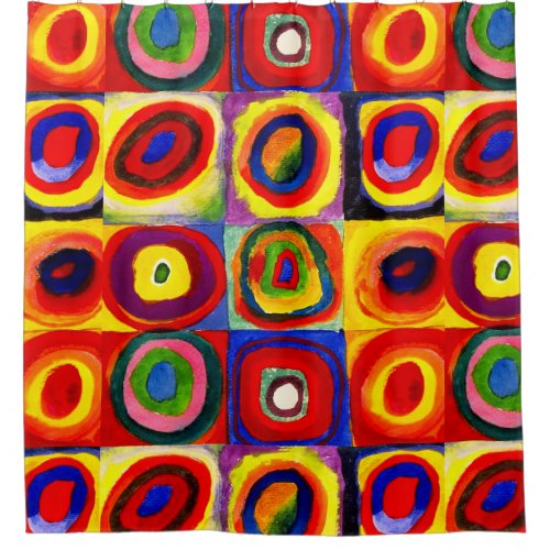 Kandinsky Farbstudie Quadrate Squares Circles Art Shower Curtain