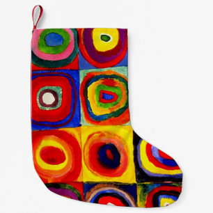 Kandinsky Farbstudie Quadrate Squares Circles Art Small Christmas Stocking