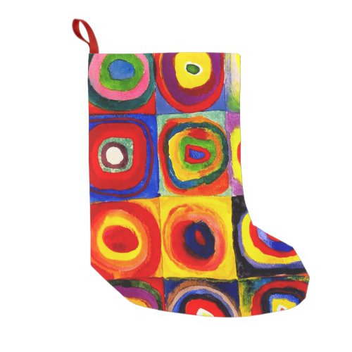 Kandinsky Farbstudie Quadrate Squares Circles Art Small Christmas Stocking