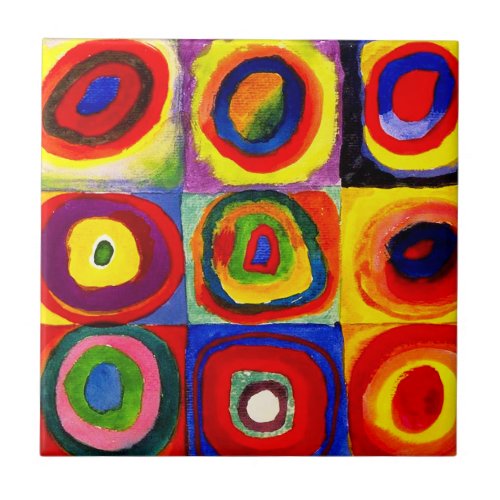 Kandinsky Farbstudie Quadrate Squares Circles Art Tile