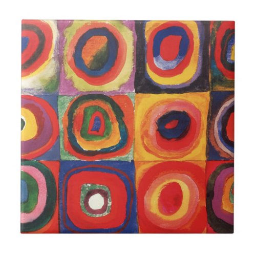 Kandinsky Farbstudie Quadrate Squares Circles Art Tile
