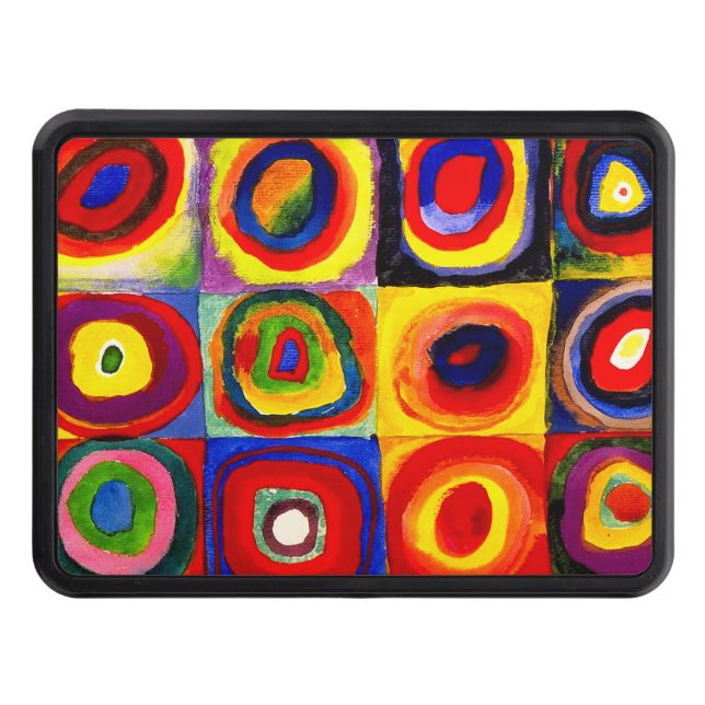 Kandinsky Farbstudie Quadrate Squares Circles Art  Trailer Hitch Cover (Front)