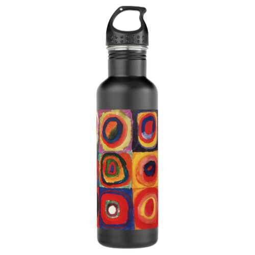 Kandinsky Farbstudie Quadrate Squares Circles Art Water Bottle