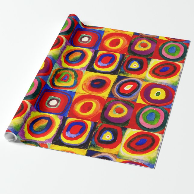 Kandinsky Farbstudie Quadrate Squares Circles Art  Wrapping Paper (Unrolled)