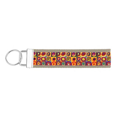 Kandinsky Farbstudie Quadrate Squares Circles Art Wrist Keychain