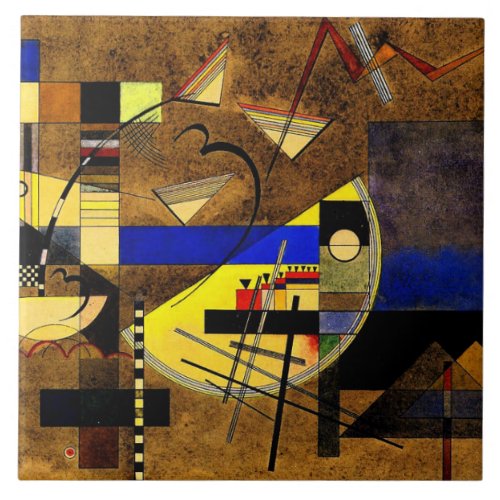 Kandinsky _ Festes III abstract art Ceramic Tile