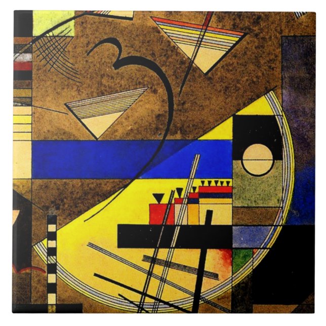 Kandinsky - Festes III, abstract art Ceramic Tile (Front)