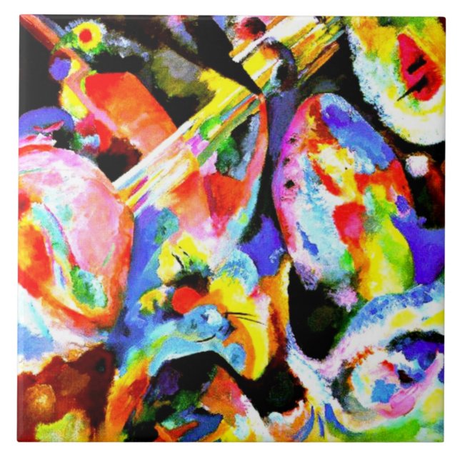 Kandinsky - Flood Improvisation Ceramic Tile (Front)