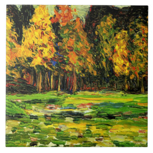 Kandinsky - Forest Edge, colorful painting, Ceramic Tile