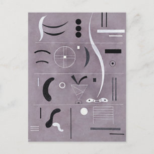 Kandinsky - Four Parts, abstract art, Postcard