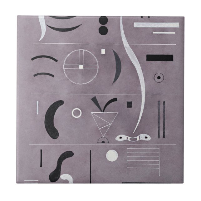 Kandinsky - Four Parts, Ceramic Tile (Front)