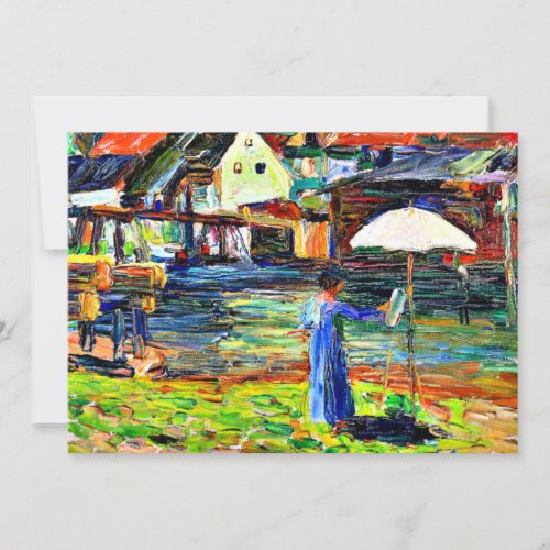 Kandinsky _ Gabriele Munter Painting in Kallmunz Card