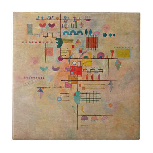 Kandinsky - Graceful Ascent, Ceramic Tile (Front)