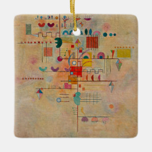 Kandinsky - Graceful Ascent, famous painting, Ceramic Ornament
