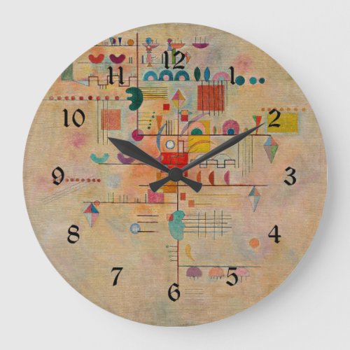 Kandinsky _ Graceful Ascent Large Clock