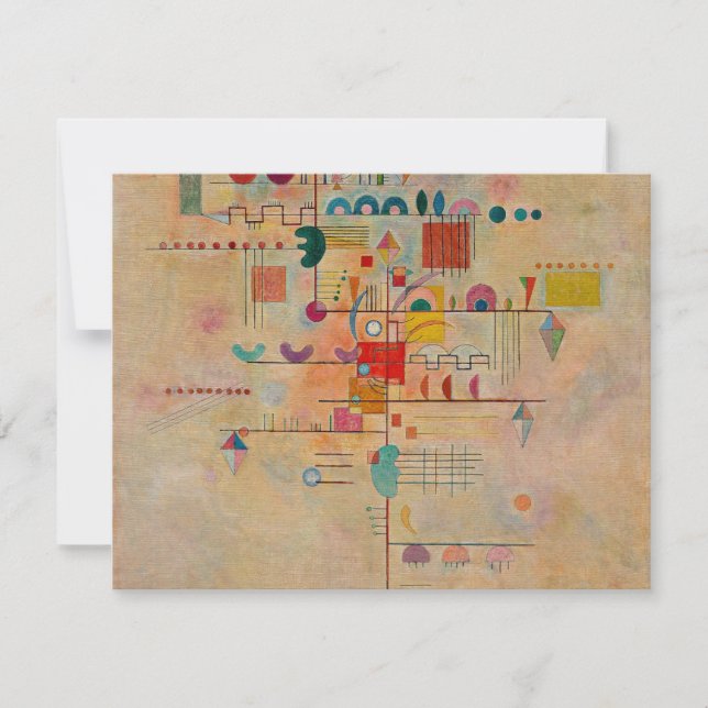 Kandinsky - Graceful Ascent, popular painting Card (Front)
