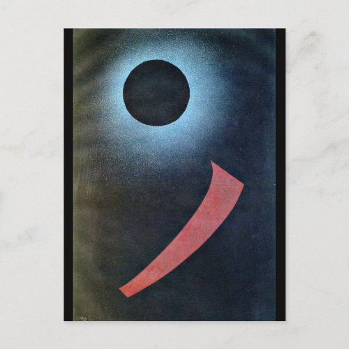 Kandinsky _ Grey and Black abstract art Postcard