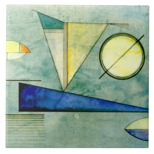 Kandinsky _ Haze abstract artwork Ceramic Tile