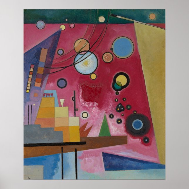 Kandinsky - Heavy Red, famous painting, Poster (Front)